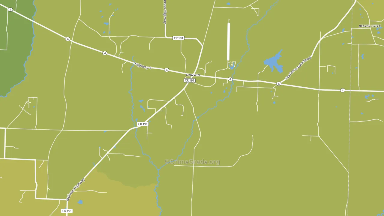 Munson, FL Map of Assault Rates