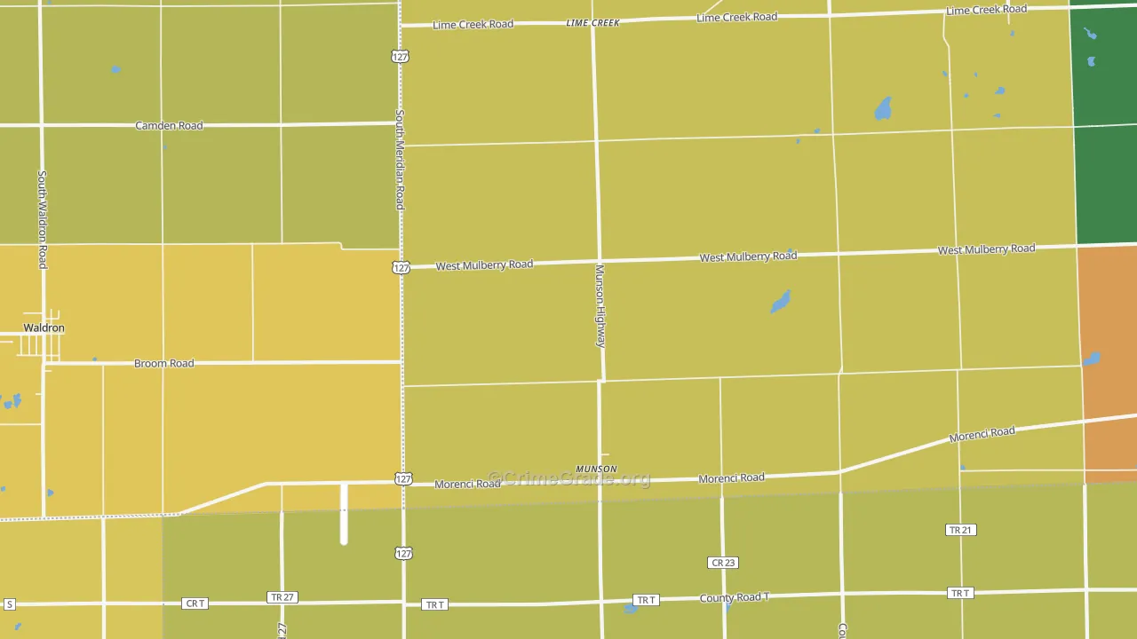 Munson, MI Map of Assault Rates