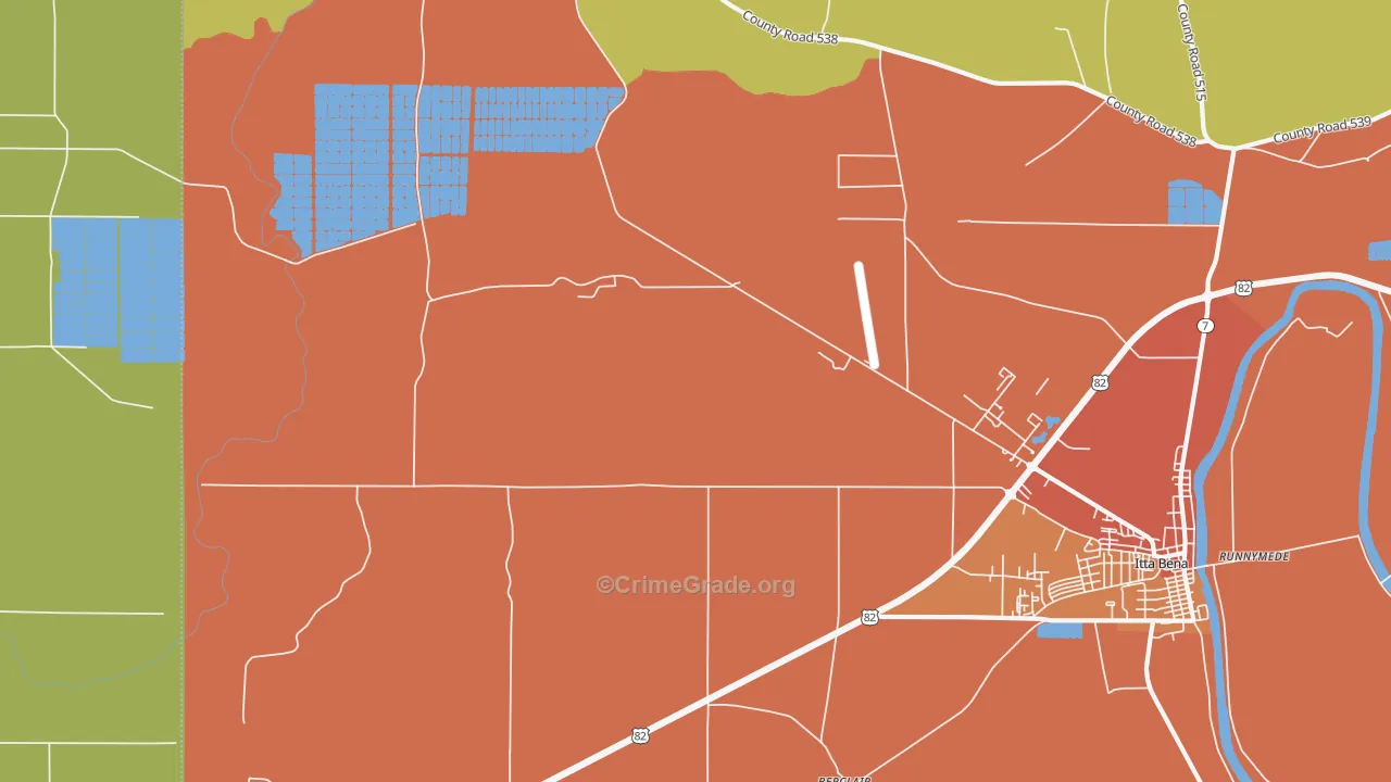 Murdock Crossing, MS Map of Assault Rates
