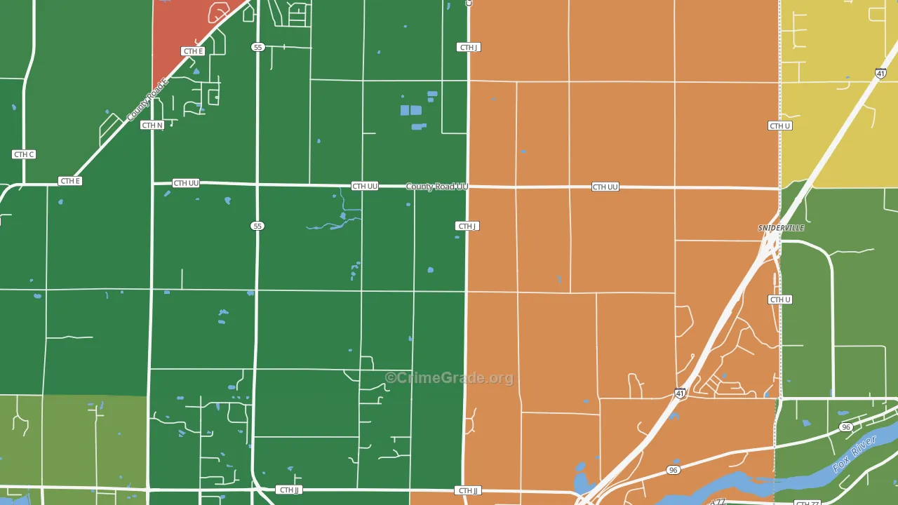 Murphy Corner, WI Map of Assault Rates
