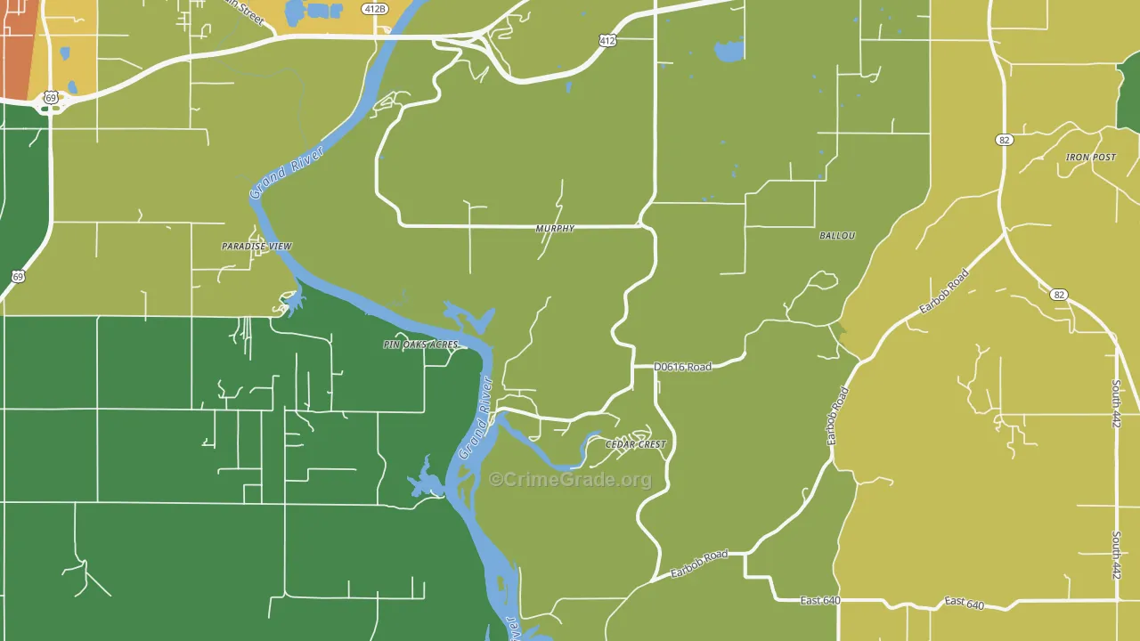 Murphy, OK Map of Assault Rates