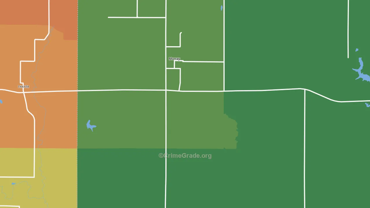 Murray, IA Map of Assault Rates