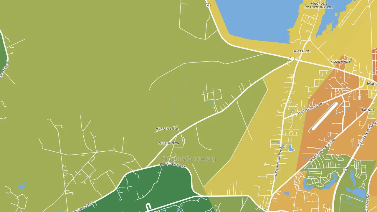 Murraysville, SC Map of Assault Rates