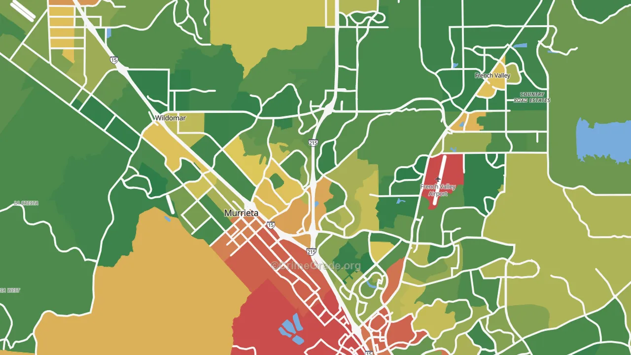 Murrieta, CA Map of Assault Rates
