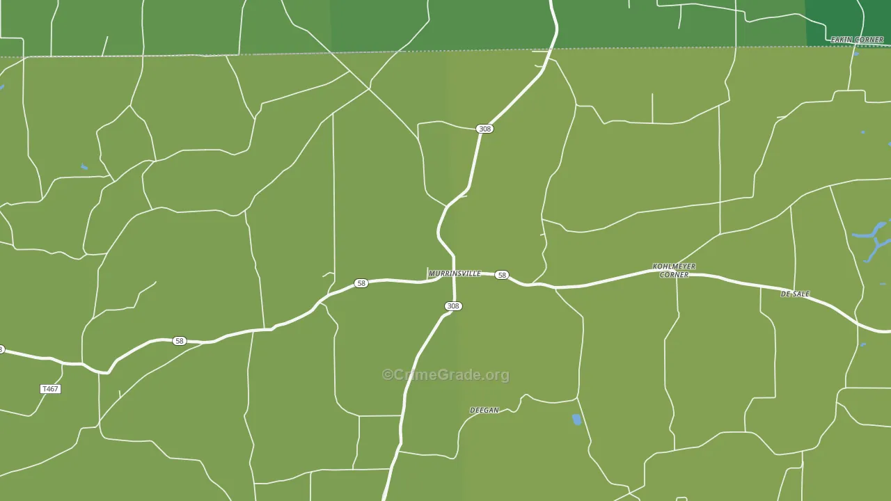 Murrinsville, PA Map of Assault Rates