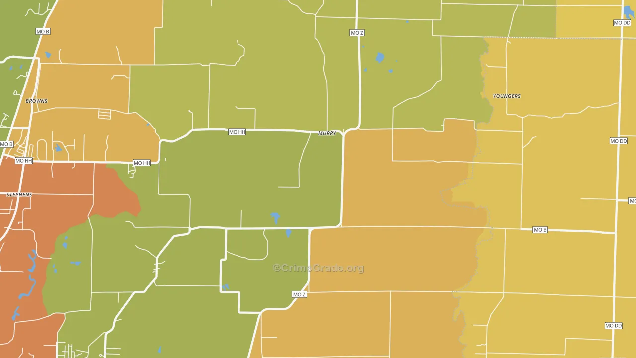 Murry, MO Map of Assault Rates