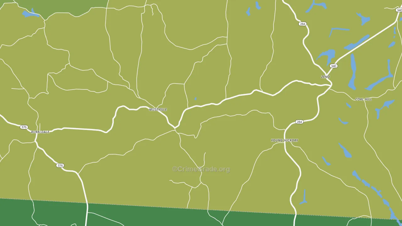 Museville, OH Map of Assault Rates