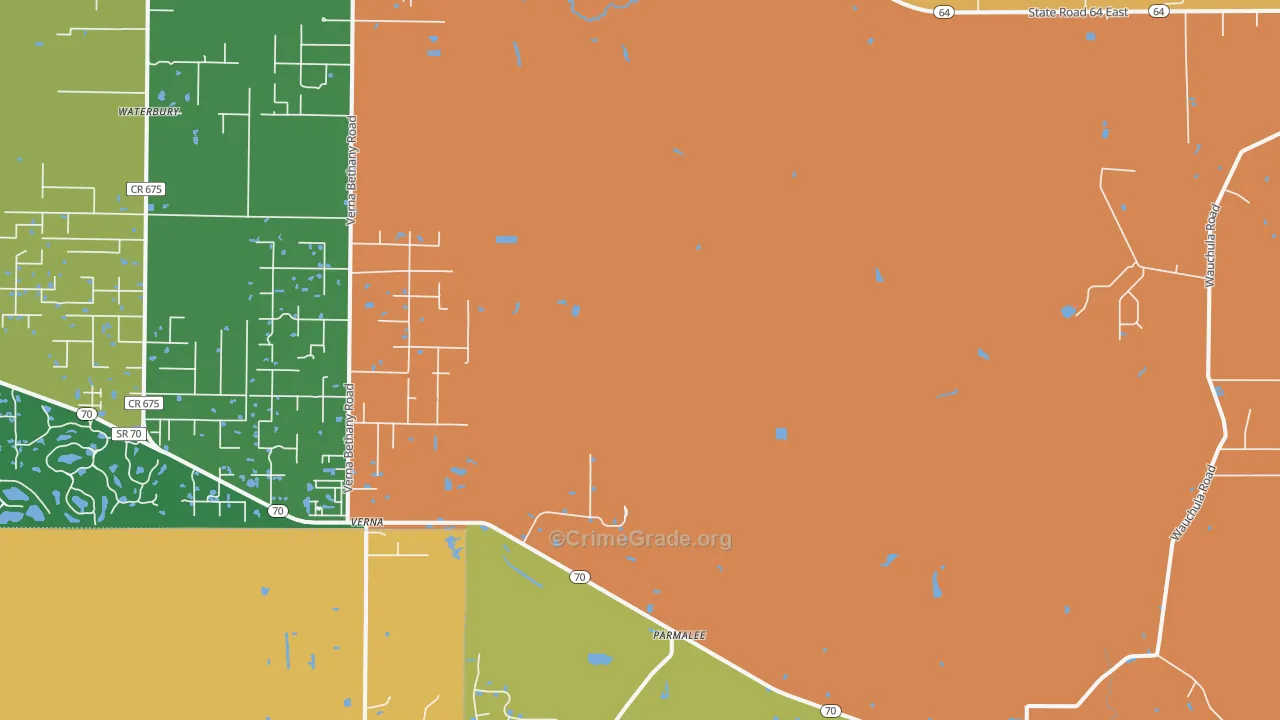 Myakka City, FL Map of Assault Rates