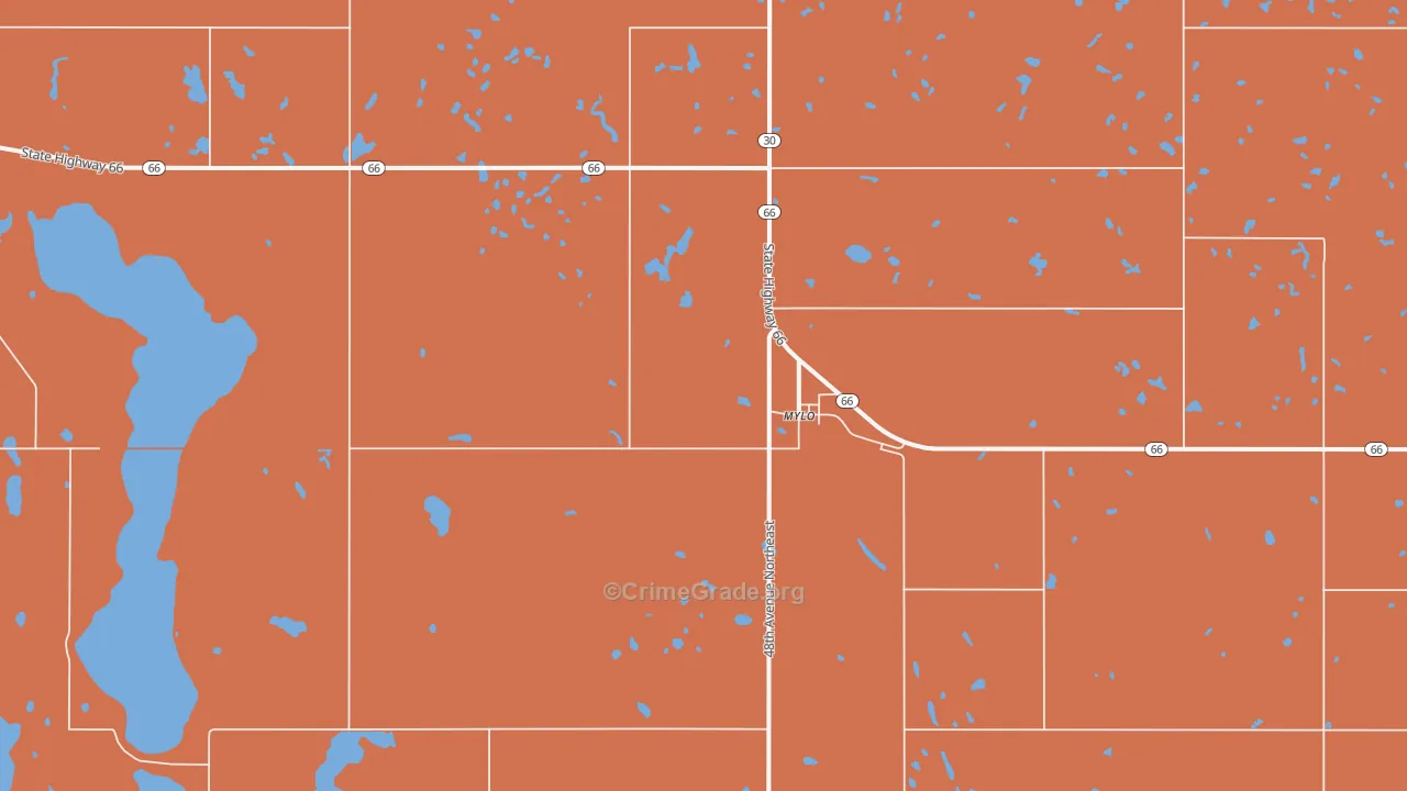 Mylo, ND Map of Assault Rates
