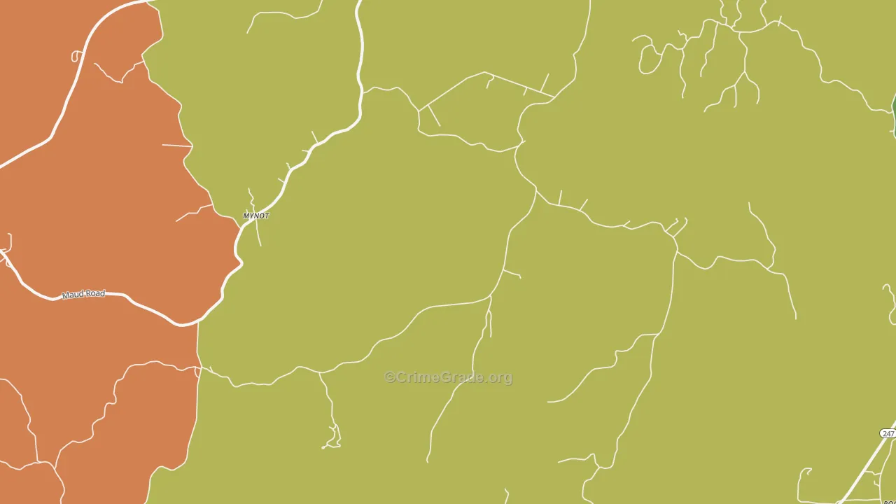 Mynot, AL Map of Assault Rates