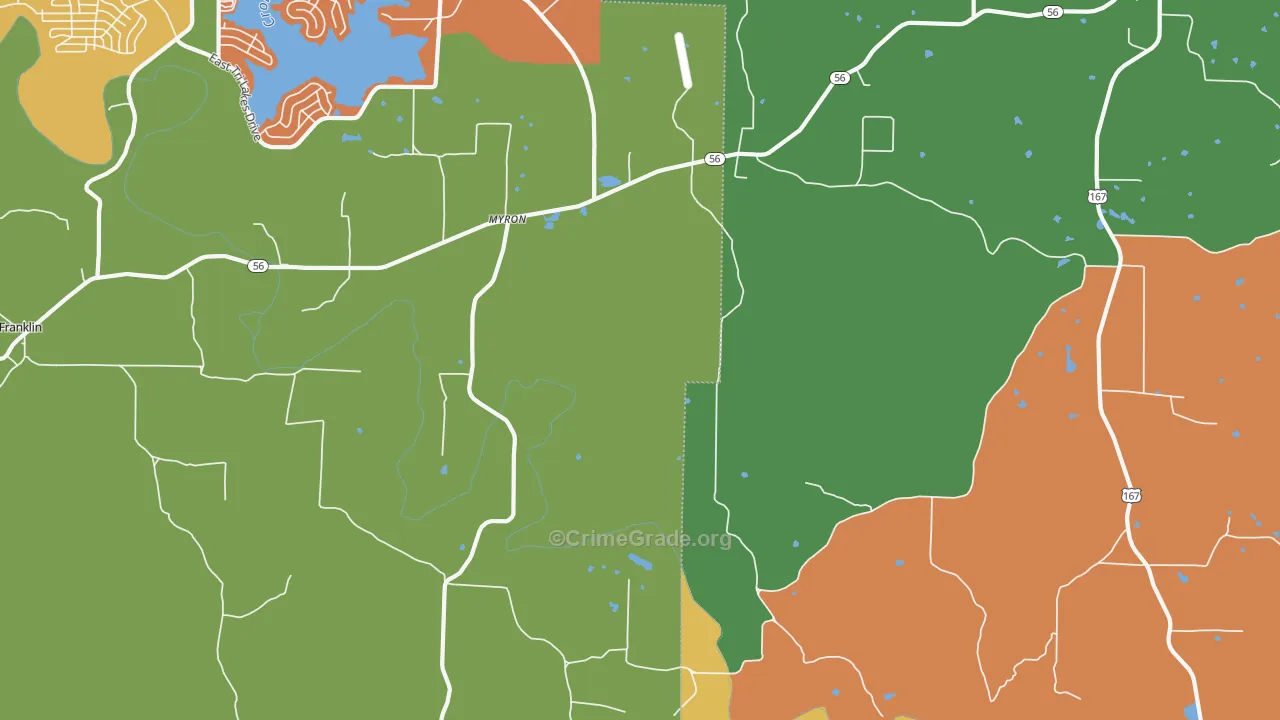 Myron, AR Map of Assault Rates