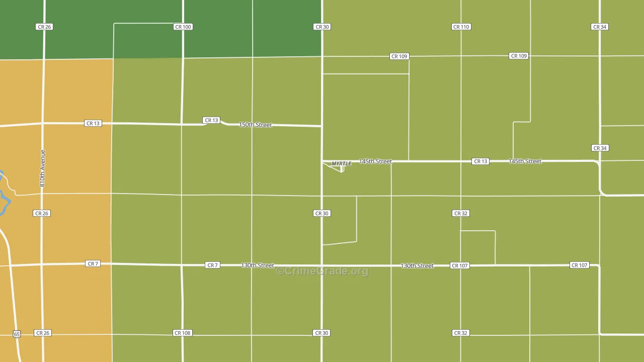 Myrtle, MN Map of Assault Rates