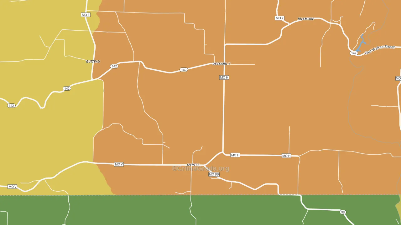 Myrtle, MO Map of Assault Rates