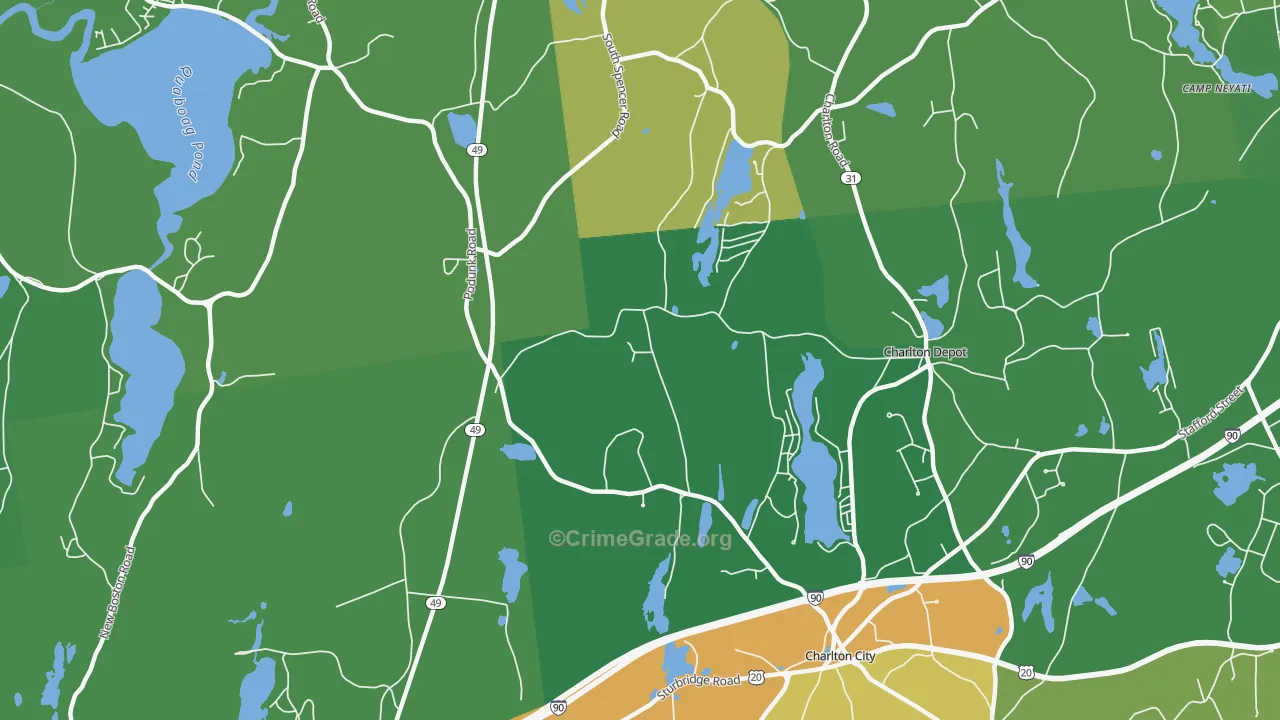 Mystic Grove, MA Map of Assault Rates