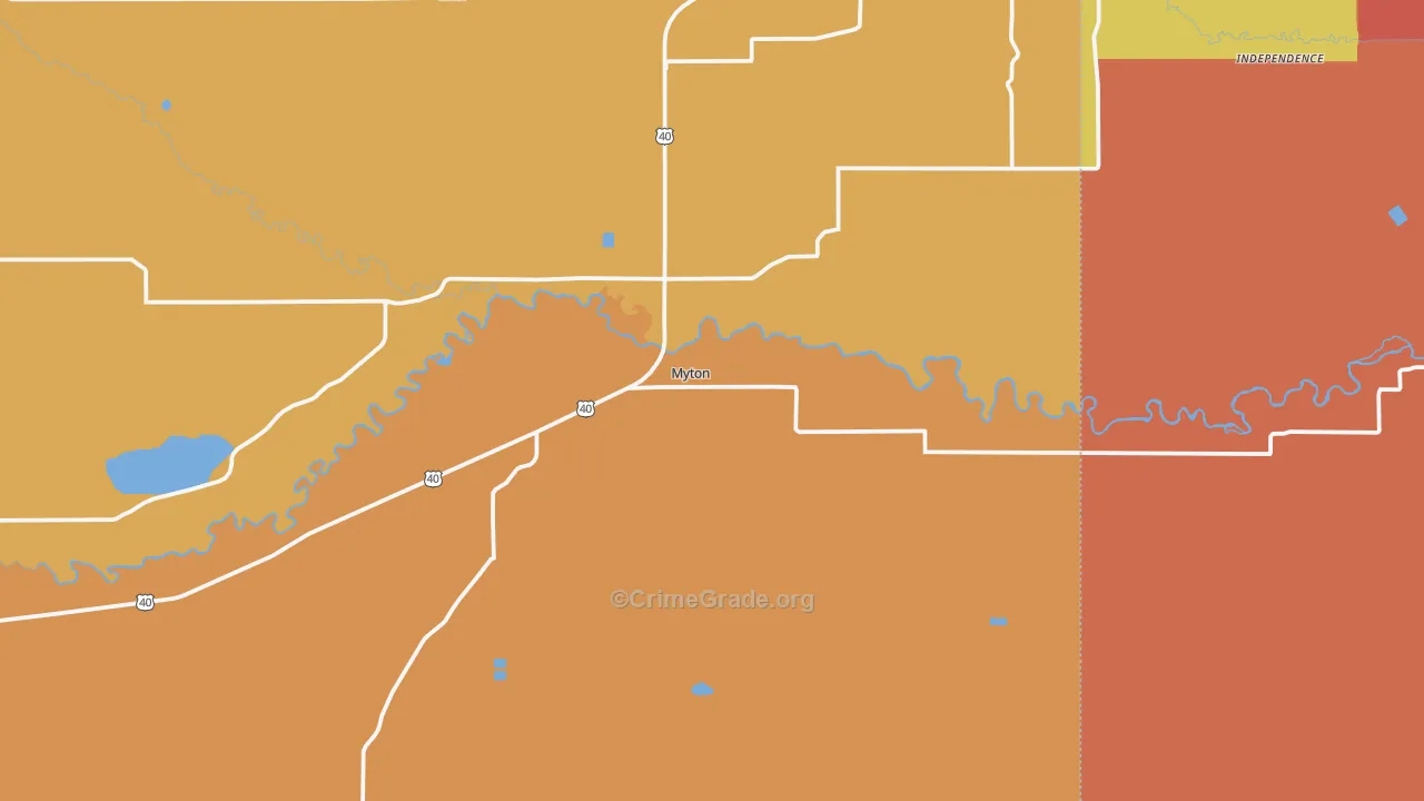 Myton, UT Map of Assault Rates