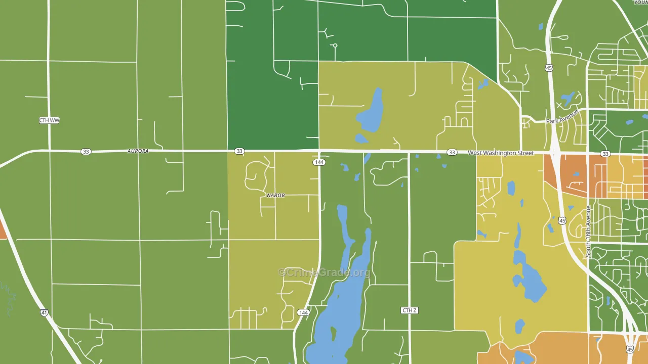 Nabob, WI Map of Assault Rates