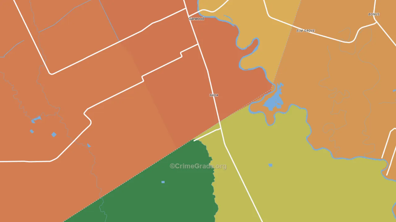 Nada, TX Map of Assault Rates
