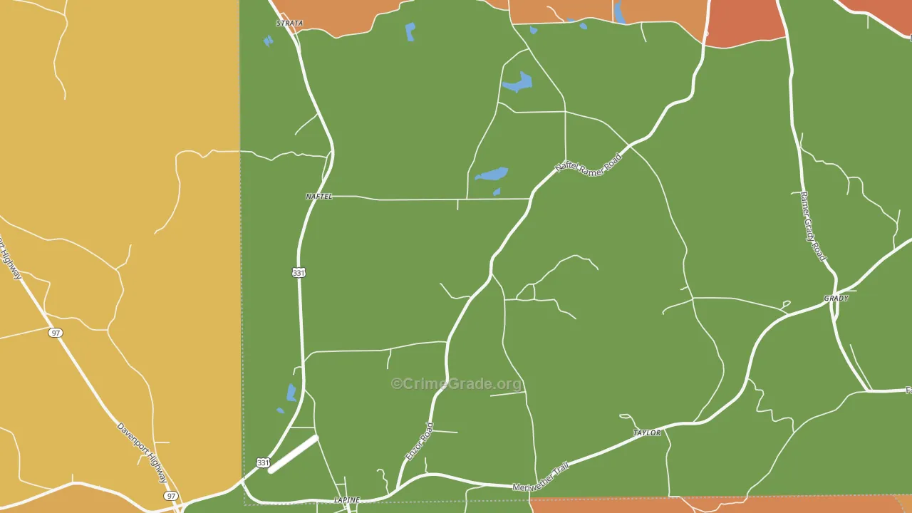 Naftel, AL Map of Assault Rates