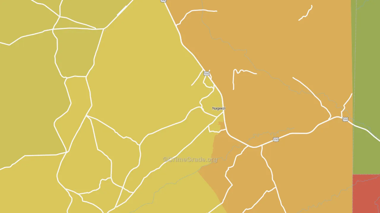 Nageezi, NM Map of Assault Rates