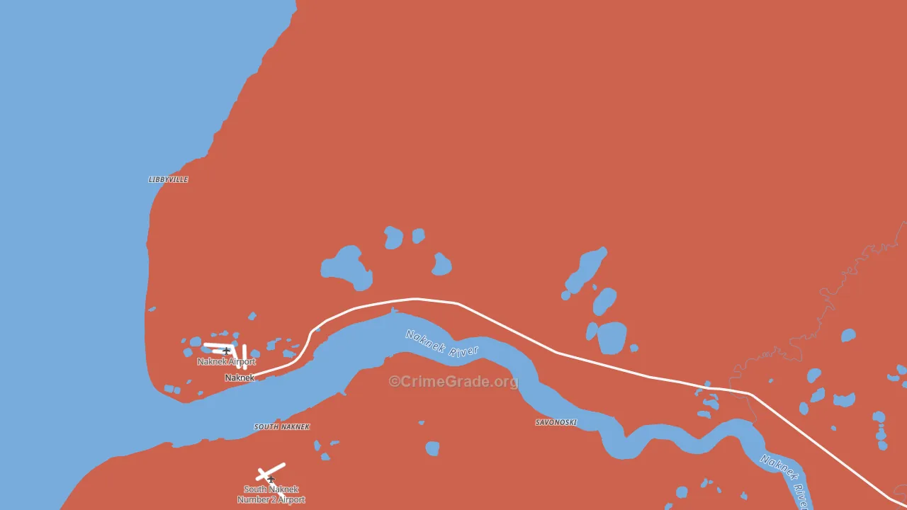 Naknek, AK Map of Assault Rates