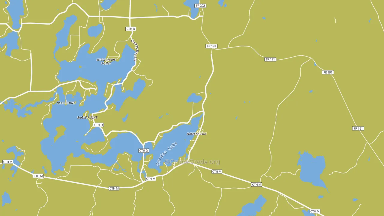 Namekagon, WI Map of Assault Rates