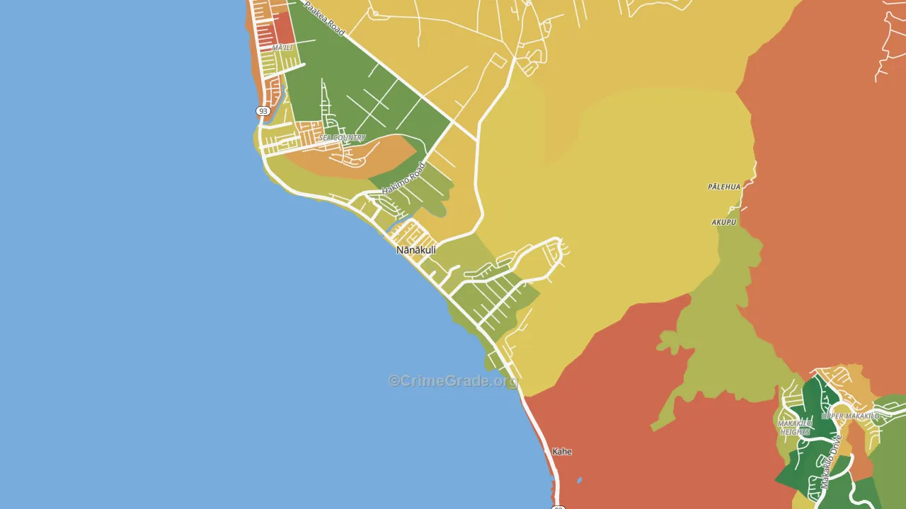 Nanakuli, HI Map of Assault Rates