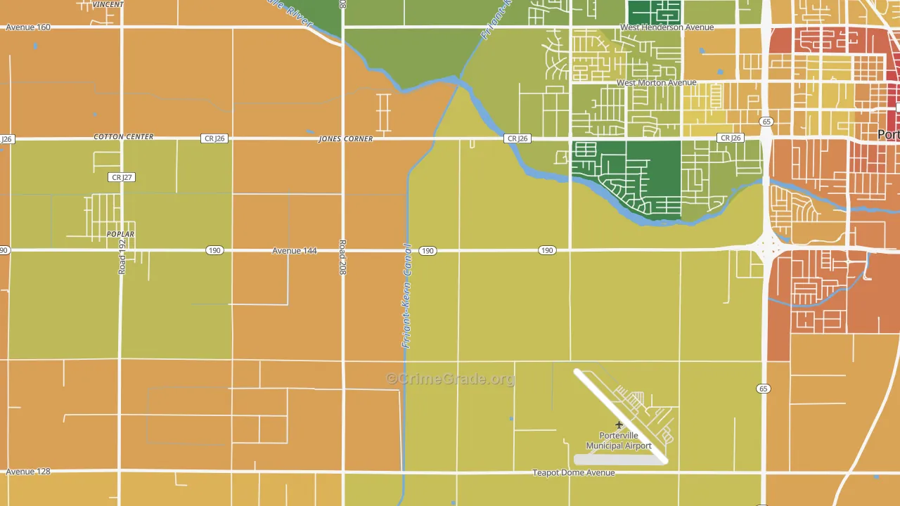 Nanceville, CA Map of Assault Rates