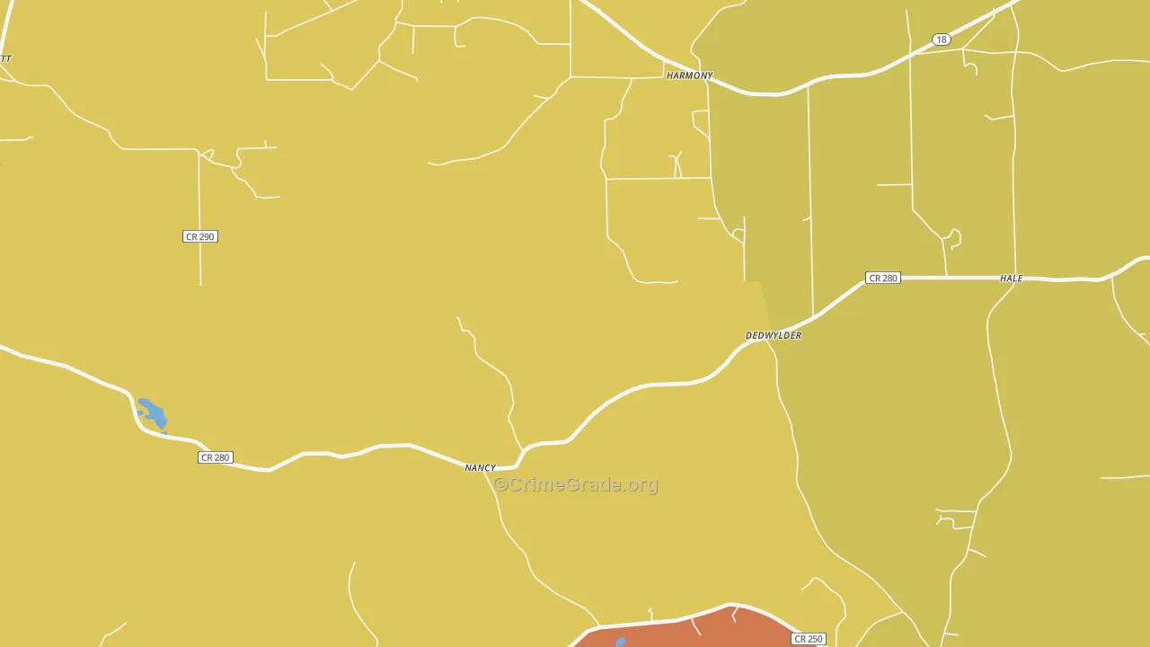 Nancy, MS Map of Assault Rates