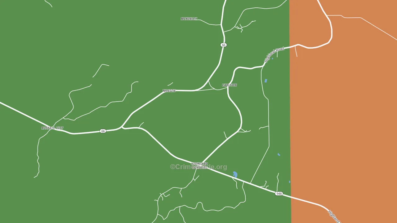 Nansen, PA Map of Assault Rates