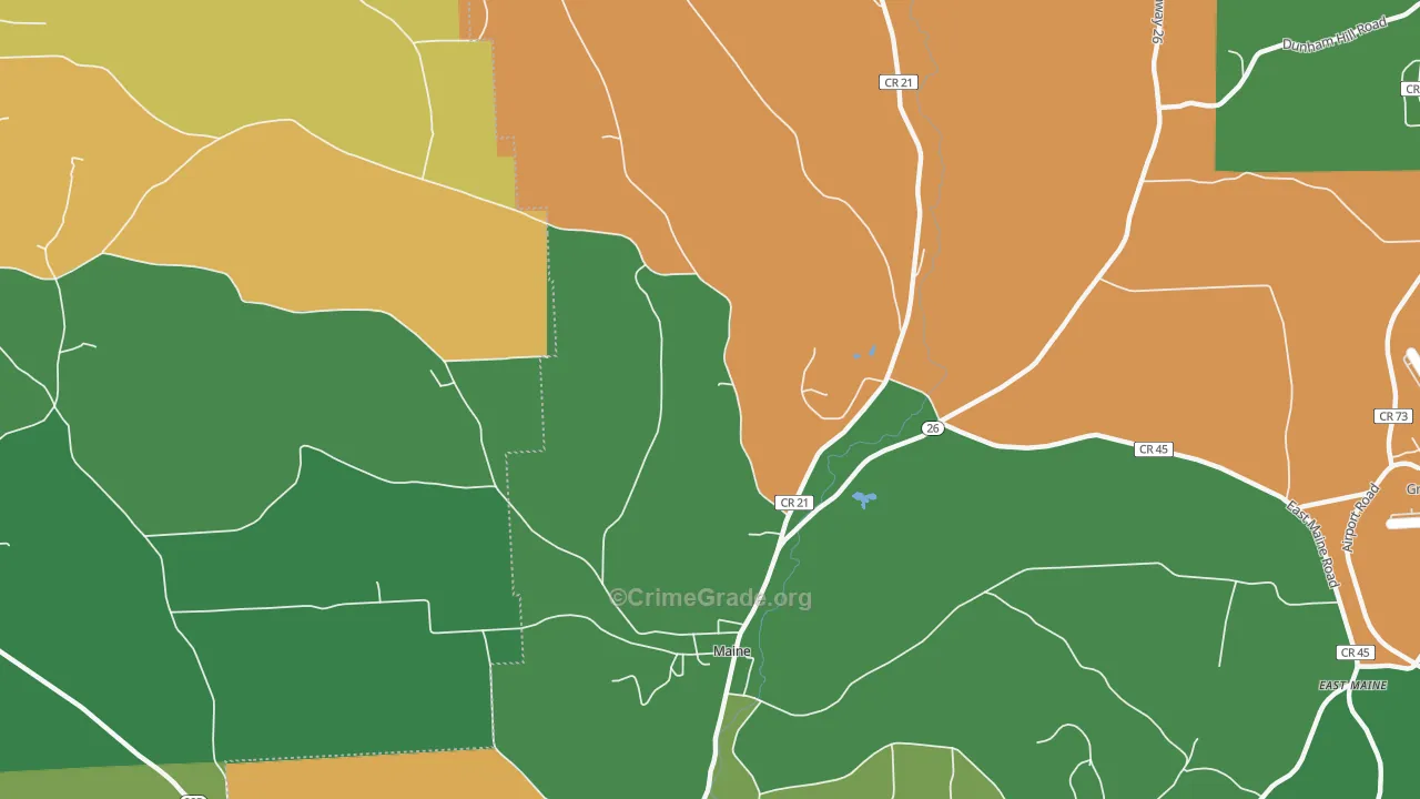 Nanticoke, NY Map of Assault Rates