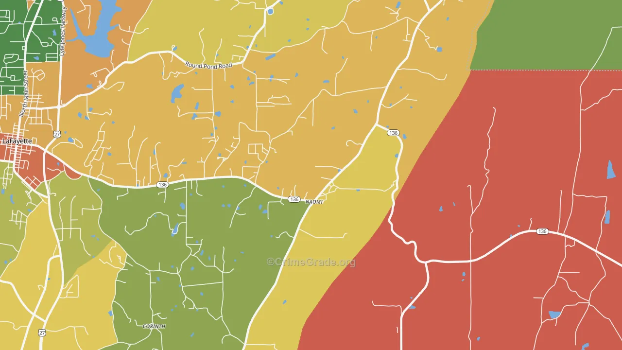 Naomi, GA Map of Assault Rates