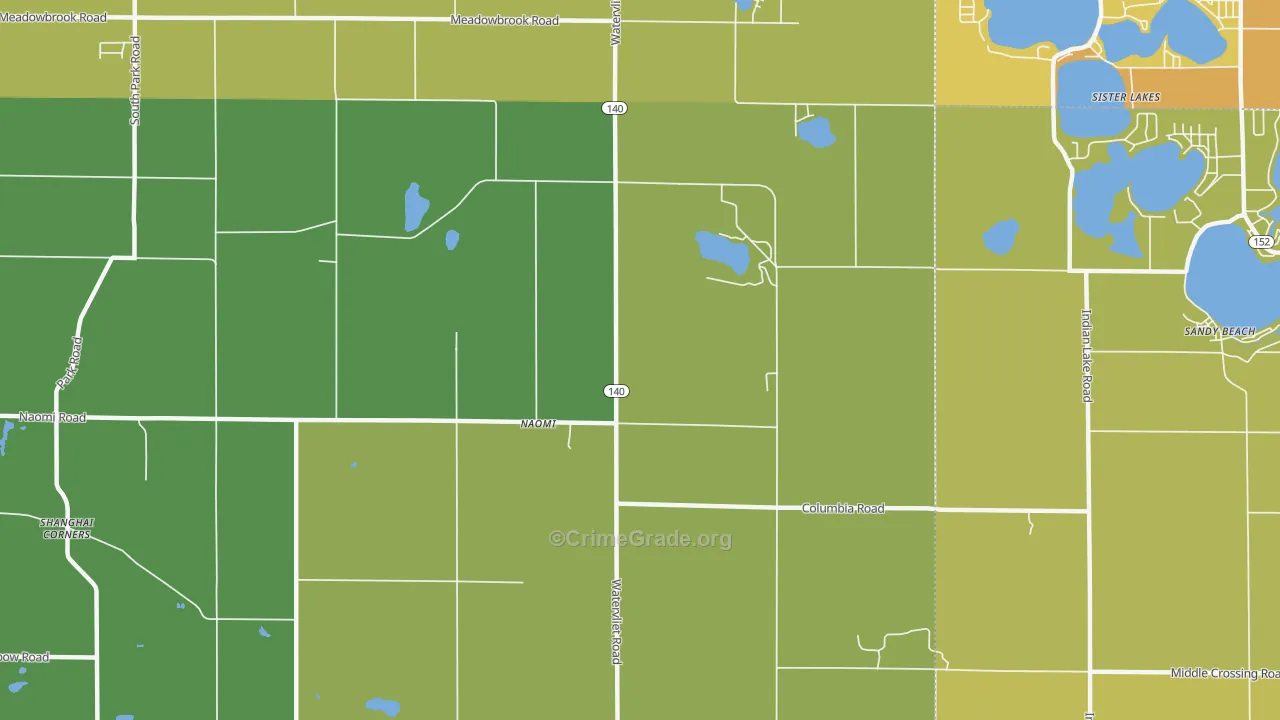 Naomi, MI Map of Assault Rates