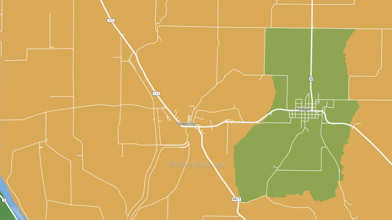 Napier, MO Map of Assault Rates