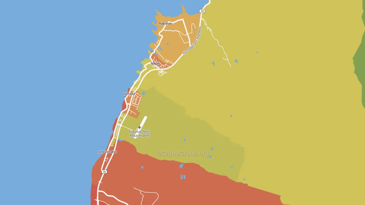 Napili, HI Map of Assault Rates