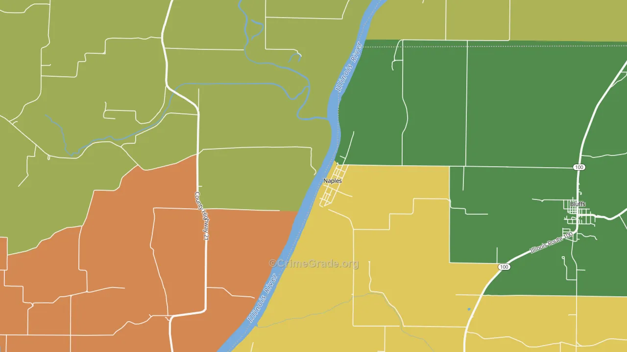 Naples, IL Map of Assault Rates