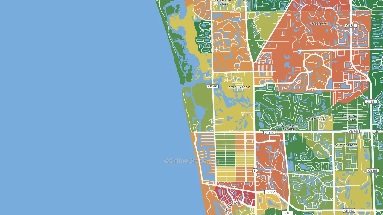 Naples Park, FL Map of Assault Rates