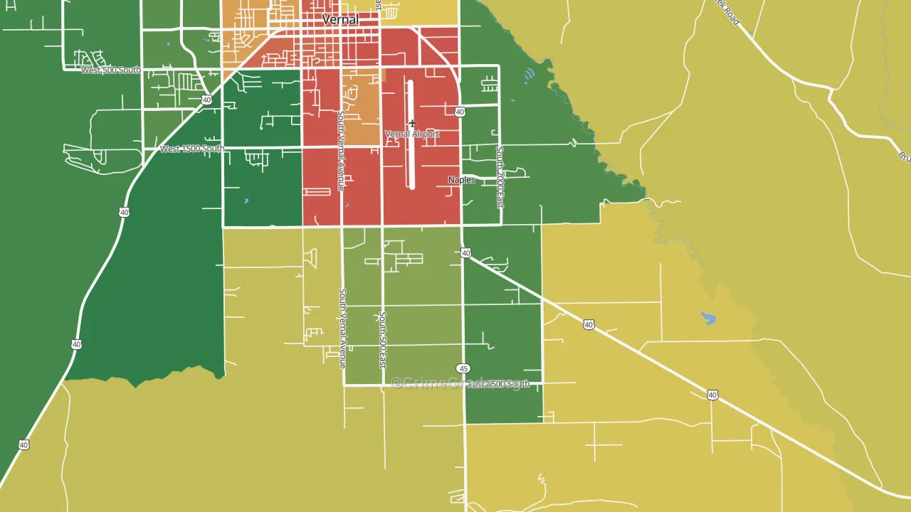 Naples, UT Map of Assault Rates