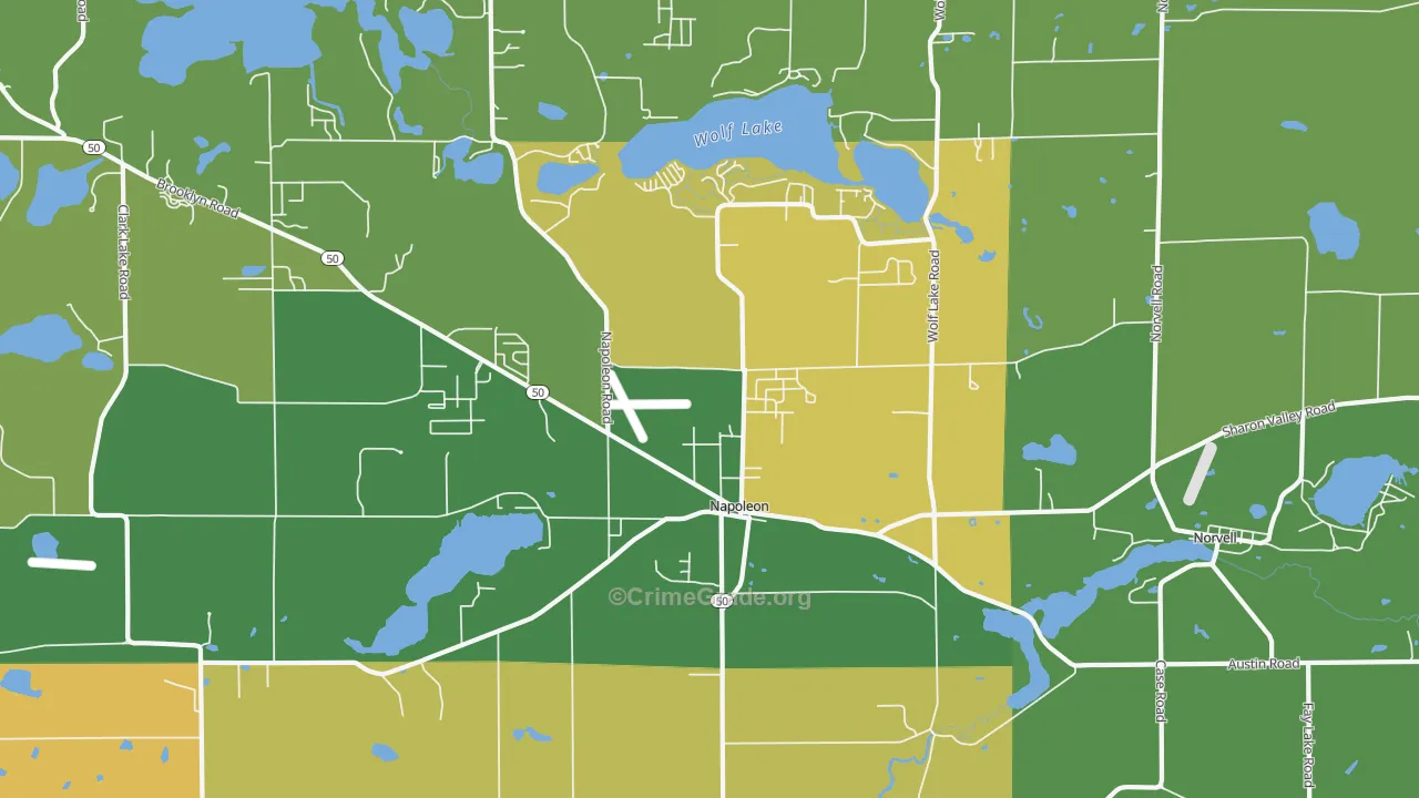Napoleon, MI Map of Assault Rates
