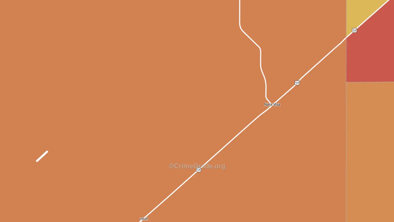 Nara Visa, NM Map of Assault Rates