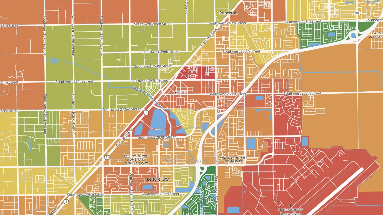 Naranja, FL Map of Assault Rates