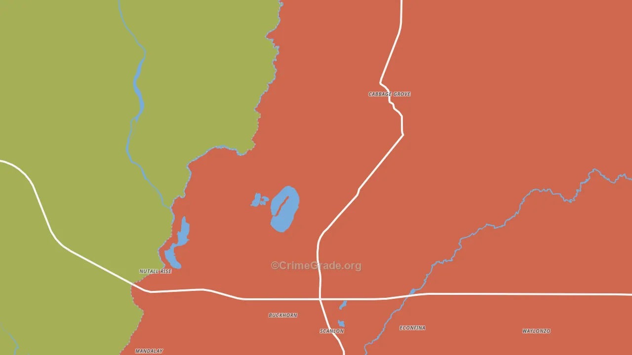 Nash, FL Map of Assault Rates