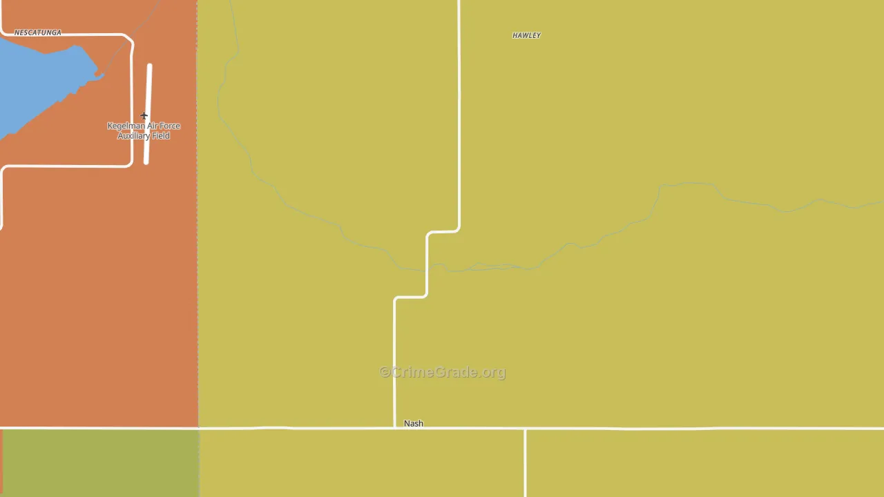 Nash, OK Map of Assault Rates