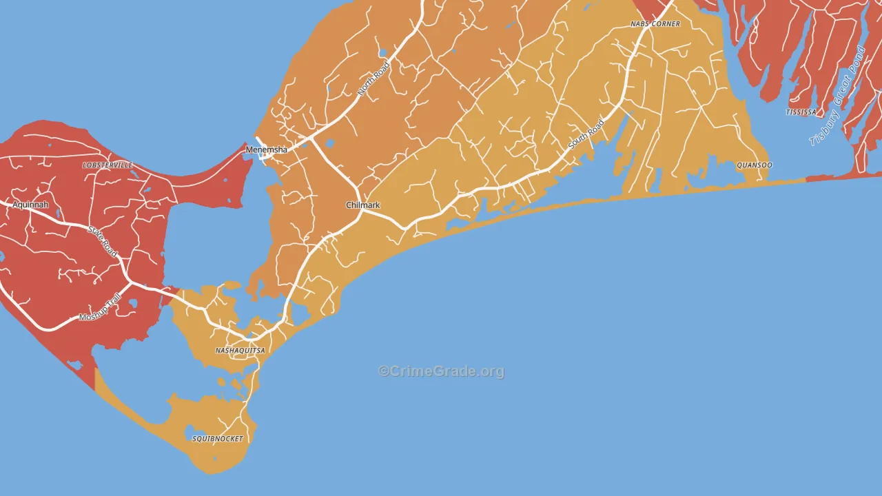 Nashaquitsa, MA Map of Assault Rates