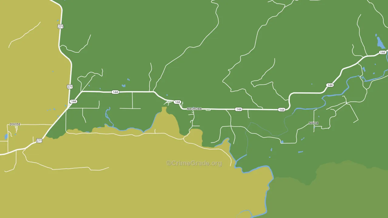 Nashoba, OK Map of Assault Rates