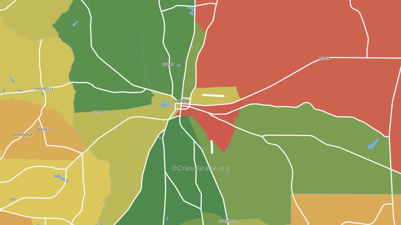 Nashville, GA Map of Assault Rates
