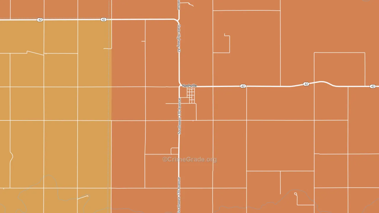 Nashville, KS Map of Assault Rates