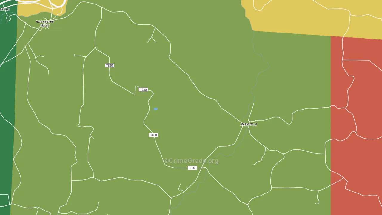 Nashville, PA Map of Assault Rates