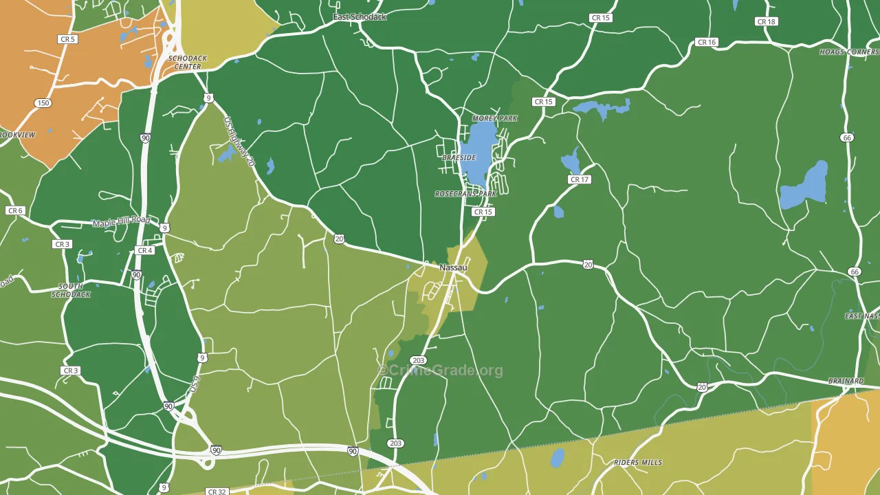 Nassau, NY Map of Assault Rates