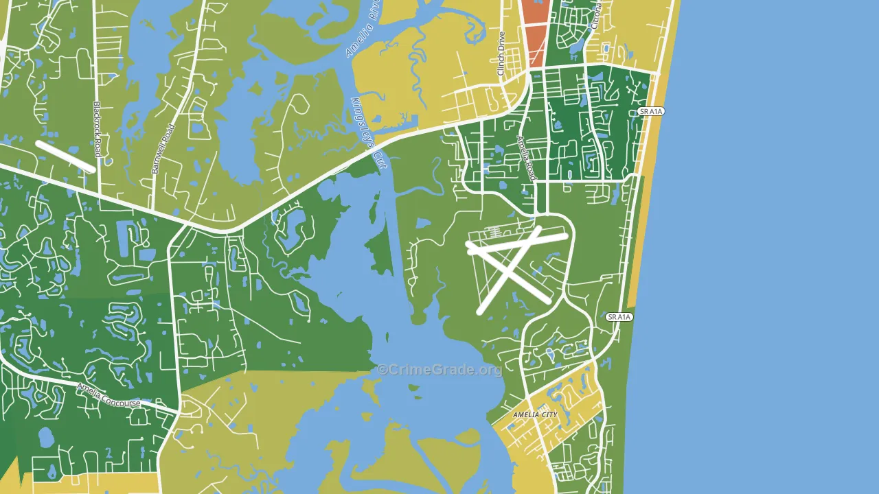 Nassau Village, FL Map of Assault Rates