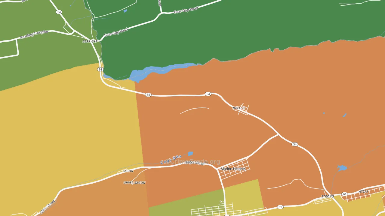 Natalie, PA Map of Assault Rates